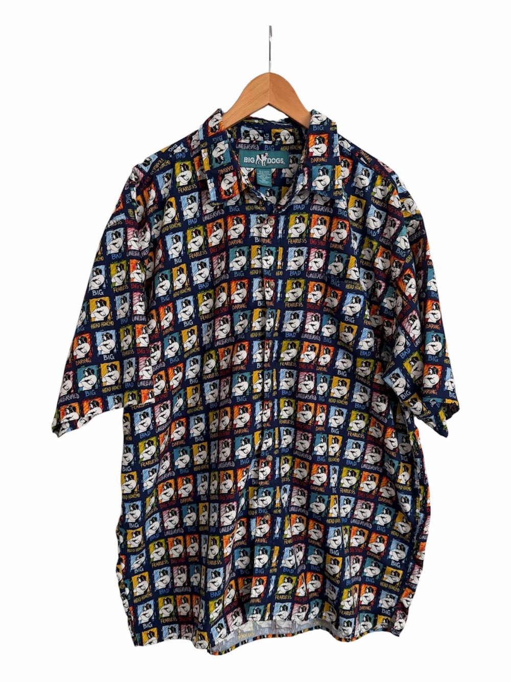 Big Dogs Navy Short Sleeve Button-Up Shirt